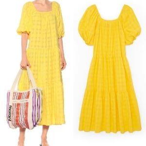 New Solid & Striped Peasant Midi Dress/Swim Cover-Up Resortwear NWT Medium